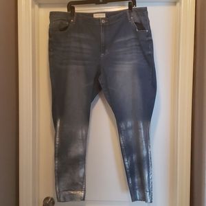 Eloquii Denim Jeans w/Silver Ombre